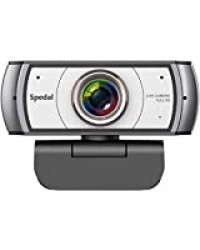 Spedal Full HD Webcam 1080p, 120 degrés Super Grand Angle Webcam, Live Streaming Caméra avec Microphone, USB Caméra Web pour Skype Facebook OBS XSplit, Compatible pour Mac OS Windows 10/8/7