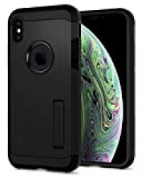 Spigen Coque iPhone XS, Coque iPhone X, [Tough Armor] Protection US Military Grade [Noir Matte] Technologie Air Cushion/Anti-Choc Coque pour Apple iPhone X et iPhone XS - (057CS22160)