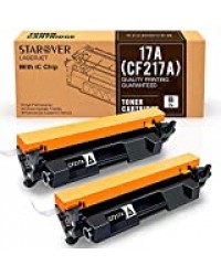 STAROVER Cartouche de Toner Compatible Remplacement pour HP 17A CF217A pour HP Laserjet Pro M102w M102a MFP M130nw MFP M130fw MFP M130fn MFP M130a Imprimante (2 Noir)