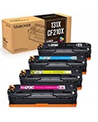 STAROVER Compatible Toner Remplacement pour HP 131X 131A CF210X CF210A pour HP Laserjet M251nw M276nw,128A CE320A CP1525n CP1525nw CM1415fn CM1415fnw,125A CB540A CP1215 CP1515n CM1312 CM1312nfi (4PK)