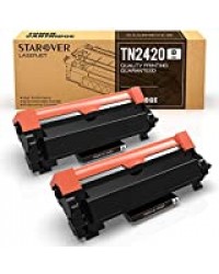 STAROVER TN2420 TN-2420 TN2410 Cartouche Toner Compatible pour Brother MFC-L2710DW DCP-L2530DW HL-L2350DW DCP-L2510D DCP-L2550DN HL-L2310D HL-L2370DN MFC-L2710DN MFC-L2730DW MFC-L2750DW (2 Noir)