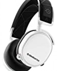 SteelSeries Arctis 7 - Casque de Jeu sans Fil et sans Perte - Son Surround DTS Headphone:X v2.0 pour PC et PlayStation 4 - Blanc