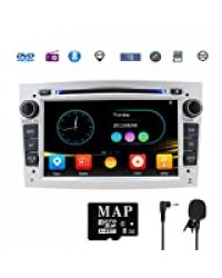 Stereo Home 7 pouces Autoradio GPS Navigateur pour Voiture pour Opel, unité de tête stéréo Voiture 2 Din avec Lecteur de CD/DVD, USB SD, 720P Video,FM AM RDS, Wince Système Bluetooth 8G Carte（Noir）