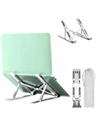 Support Ordinateur Portable Laptop Stand, Support PC Portable Ventilé en Aluminium Réglable, Refroidisseur Ergonomique Léger Compatible avec MacBook, iPad Tous Les Ordinateurs Portables 10"~17.3"