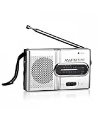 Sysow BC-R21 Mini Radio AM/FM Portable avec Antenne Télescopique Haut-Parleur Radio de Poche avec Bonne Réception et Claire Capteur Monde Grande Qualité, Petit Compact, Alimenté par Batterie