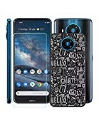 szjckj Coque pour Nokia 8.3 5G + HD Protecteur écran, Anti-Chute Verre Tempered Glass Film - Housse TPU Etui Silicone Cover Case Shell pour Nokia 8.3 5G (6,81") - LLM42