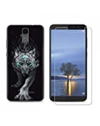 szjckj HD Protecteur écran + Coque pour HISENSE (F24) Infinity H11 Lite (5,99"), Anti-Chute Verre Tempered Glass Film - Housse TPU Etui Silicone Cover Case Shell - LLM22