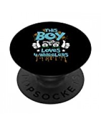 T-shirt à 4 roues pour enfants ATV pour cadeau à quatre PopSockets PopGrip - Support et Grip pour Smartphone/Tablette avec un Top Interchangeable