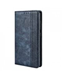 TANYO Housse Folio en Cuir pour Oppo Reno4 Z 5G (Reno 4Z) Coque, Premium PU/TPU Flip Étui Portefeuille avec Fentes pour Cartes, Pochette Protector Etui Case Cover - Noir