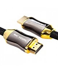 TechExpert Câble hdmi 2.1 8K 4K 120Hz Professionnel Ultra HD 2160p 3m 3D HDR 48GB/Sec eArc