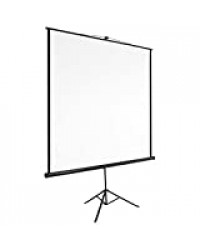 TecTake Écran de Projection avec Support trépied Home cinéma vidéo projecteur 16:9 4:3 HD TV - diverses Tailles au Choix - (203x203cm | no. 402515)