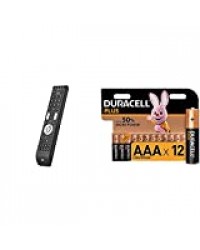 Télécommande Universelle One For All Essence 4 - Noire, URC 7140 & Duracell Plus, Pack de 12 Piles alcalines Type AAA 1,5 Volts LR03 MN2400