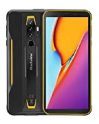 Telephone Incassable Blackview BV6300 Pro Android 10, 11,6 mm Corps Mince, Helio P70 6 Go + 128 Go, Quadruple Caméra 16MP HDR, Charge sans Fil, Robuste Smartphone IP68, 5,7'' HD +, NFC GPS Jaune