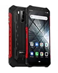 télephone Portable incassable (2019), Ulefone Armor X3 avec Mode sous-Marin, IP68 résistant Smartphone Etanche Android 9.0, Double SIM, 2 Go + 32 Go, Batterie 5000 mAh, Visage déverrouillé GPS Rouge