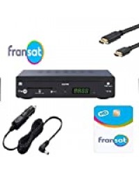 Terminal RÉCEPTEUR Satellite EUTELSAT Triax THR7610 FRANSAT+ HDMI+ Carte FRANSAT+ CÂBLE 12V (Pack Camping Car! sans Prise Secteur)