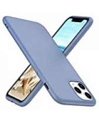 TesRank Coque pour iPhone 11 Pro, Etui Souple Flexible en Premium TPU, Antichoc, Anti-dérapante pour iPhone 11 Pro-Gris Lavande