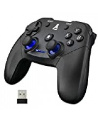 THE G-LAB K-PAD THORIUM Wireless Manette Gaming PC & PS3 SANS FIL avec Vibrations Intégrées, GamePad Contrôleur de Jeu connecté sans Fil - Manette de Jeu pour PC Windows XP-7-8-10, PS3, Android (Noir)