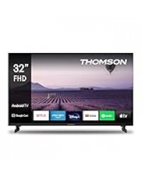 THOMSON 32 Pouces (80 cm) Full HD Télé Smart Android TV (WLAN, HDR, Triple Tuner DVB-C-S2-T2) – 32FA2S13-2023