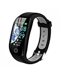 Tipmant Montre Connectée Femmes Homme Enfant IP68 Etanche Bracelet Connecté Écran Coloré Smartwatch avec Cardio Podometre Sommeil Réveil Notifications pour iPhone Huawei Samsung Xiaomi Sony (Noir)