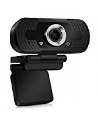 TMEZON Webcam USB 1080P Full HD avec Microphone Anti-Bruit Intégré,Mise au Point Automatique,Désigne Plié et Déplacé,Web Caméra pour PC Appels Vidéo et Enregistrement Streaming Caméra Conférence,Jeux