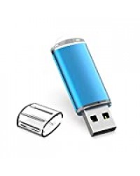 TOPESEL Clé USB 32Go, Cle USB 2.0 32 Go Clef USB Pas Cher Pendrive Portable Lecteur USB Flash Drive Mémoire de Stockage Externe pour Ordinateurs Télévision Voiture, Cadeaux pour Étudiants (Bleu)