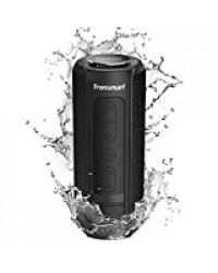 Tronsmart T6 Plus Enceinte Bluetooth 40W, Haut Parleur Portable d'extérieur avec Powerbank, 15 Heures Playtime, étanche IPX6, TWS Stéréo et Basses Puissantes, Speaker Bluetooth 5.0, Mains Libres