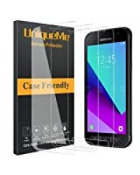 UniqueMe [3 pièces Protection écran pour Samsung Galaxy Xcover 4S, [9H Dureté][sans Bulles] Ultra Résistant Film Verre Trempé pour Samsung Galaxy Xcover 4S