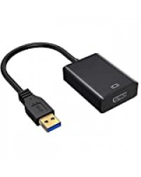 USB c HDMI,Adaptateur USB c HDMI,USB 3.0/2.0 vers HDMI 1080P Full HD,Convertisseur Audio Vidéo,Adapté aux Projecteurs, Moniteurs, Téléviseurs Haute Définition, Compatible avec Windows 7/8/10 / Vista