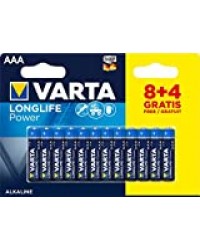 Varta - Pile Alcaline - AAA x 8 + 4 gratuites - High Energy (LR03)