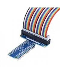 VBESTLIFE Carte d'Extension GPIO de Type T + Câble Plat à Ruban 40 Broches Kit d'Accessoires Compatible avec Raspberry Pi 1B + / 2B / 3B