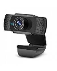 vcloo Webcam Full HD 1080P avec Microphone Caméra pour Ordinateur de Bureau et Portable USB de Bureau pour Appels Vidéo, études, Conférence, Enregistrem