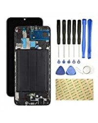 Viaout Écran LCD compatible pour Samsung Galaxy A70 SM-A705 A705F Écran complet avec cadre tactile et empreintes digitales Qualité testé et outils de réparation inclus