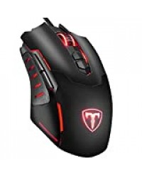 VicTsing Souris Gamer Programmable 7200 dpi Souris Gaming filaire 7 boutons-5 Niveaux dpi réglable- capteur optique de jeu- pour Ordinateur Portable/Bureau【Version améliorée】