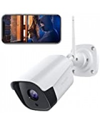 Victure FHD 1080P Boîte Métallique Caméra de Surveillance WiFi extérieure avec caméra IP de détection de Mouvement avec Vision Nocturne étanche IP66 Audio bidirectionnel Compatible avec iOS / Android