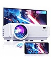 Vidéoprojecteur WiFi, TOPTRO 5800 Lumens Bluetooth Mini Projecteur Portable Soutien Full HD 1080P Rétroprojecteur Home Cinéma, Zoom X/Y, Contraste 6000:1, LED 60000 Heures