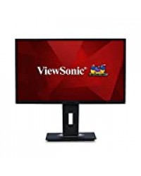 ViewSonic VG2448 Moniteur IPS 24" Full HD 1920x1080 Pixels, 5ms, VGA, HDMI, DP, USB, Haut-parleurs, Ergonomique, Noir