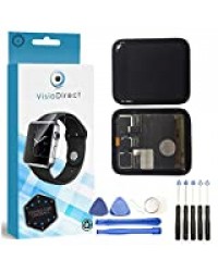 Visiodirect® Ecran Complet: Vitre Tactile + Ecran LCD Compatible avec Apple Watch Series 2 Taille 42mm + Film Protecteur Verre trempé + Kit Outils Offert