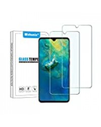 Widamin 2Pack, Compatible avec Huawei Mate 20 Verre trempé, Protecteur d'écran, [Haute définition], [9H dureté], [Anti Rayures] - pour Huawei Mate 20