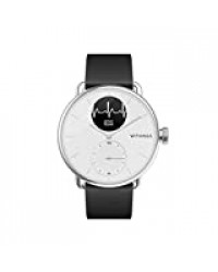 Withings Scanwatch 38mm Montre Connectée Hybride avec ECG, Fréquence Cardiaque, SPO2 et Suivi du Sommeil Unisex-Adult, Blanc