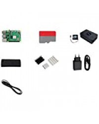 Wivarra pour Raspberry Pi 4 Modèle B Jeu Pi4 8G Carte avec Carte TF de 32 Go -TypeHDMI Cable ProtéGer Bo？Tier Ventilateur Dissipateurs de Chaleur Prise EuropéEnne