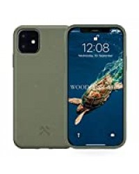 Woodcessories - Coque Compatible avec Coque iPhone 11 Vert, Coque iPhone XR Vert, biodégradable, fabriqué des Plantes - Zéro déchet