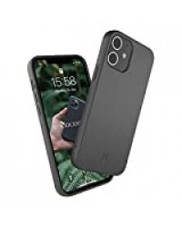 Woodcessories - Coque Compatible avec Coque iPhone 12 Mini Noir, biodégradable, fabriqué des Plantes - Zéro déchet