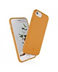 Woodcessories - Coque Compatible avec Coque iPhone Se 2020 Orange, Coque iPhone 8, iPhone 7/6 / 6s biodégradable, fabriqué des Plantes - Zéro déchet