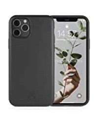 Woodcessories - Coque Compatible avec Coque iPhone XR Noir, biodégradable, fabriqué des Plantes - Zéro déchet