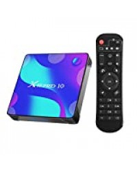 X88 Pro X10 Android 10.0 TV Box,4GB RAM 32Go ROM RK3318 Quad-Core 64bit Cortex-A53 Support 2.4/5.0GHz Dual-Band WiFi BT4.0 3D 4K 1080P H.265 10/100M Ethernet HDMI2.0 Smart TV Box