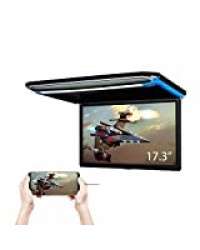 XTRONS® Écran TFT numérique ultra-mince Full HD 1080P avec port HDMI 1920/1080 Full High Definition pour montage sur le ciel de toit de voiture 17,3" et affichage 16/9