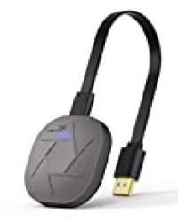 YEHUA Dongle d'affichage WiFi,5G Miracast HDMI Dongle Convertisseur de Récepteur Vidéo en Streaming WiFi pour iOS / Android/PC/Windows/Mac OS vers HDTV/Moniteur/Projecteur