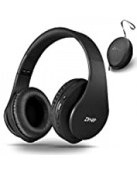 zihnic Casque Bluetooth Casque Audio Stéréo sans Fil Pliable Léger Mini SD/TF Micro Intégré FM pour iPhone iPad Samsung PC -Or Rose