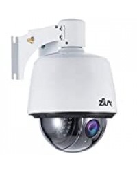 ZILNK Caméra IP 1080P, 2MP WLAN Caméra de Sécurité Extérieure sans Fil PTZ, Pan/Tilt/Zoom Optique 5X, avec Audio et Fente pour Carte SD, Vision Nocturne Infrarouge, Étanche IP65, Alerte de Movement