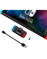 ZIOCOM Adaptateur Bluetooth pour Nintendo Switch, émetteur Bluetooth aptX à Faible Latence, Compatible avec Les écouteurs AirPods PS4 Bose Sony et Bluetooth